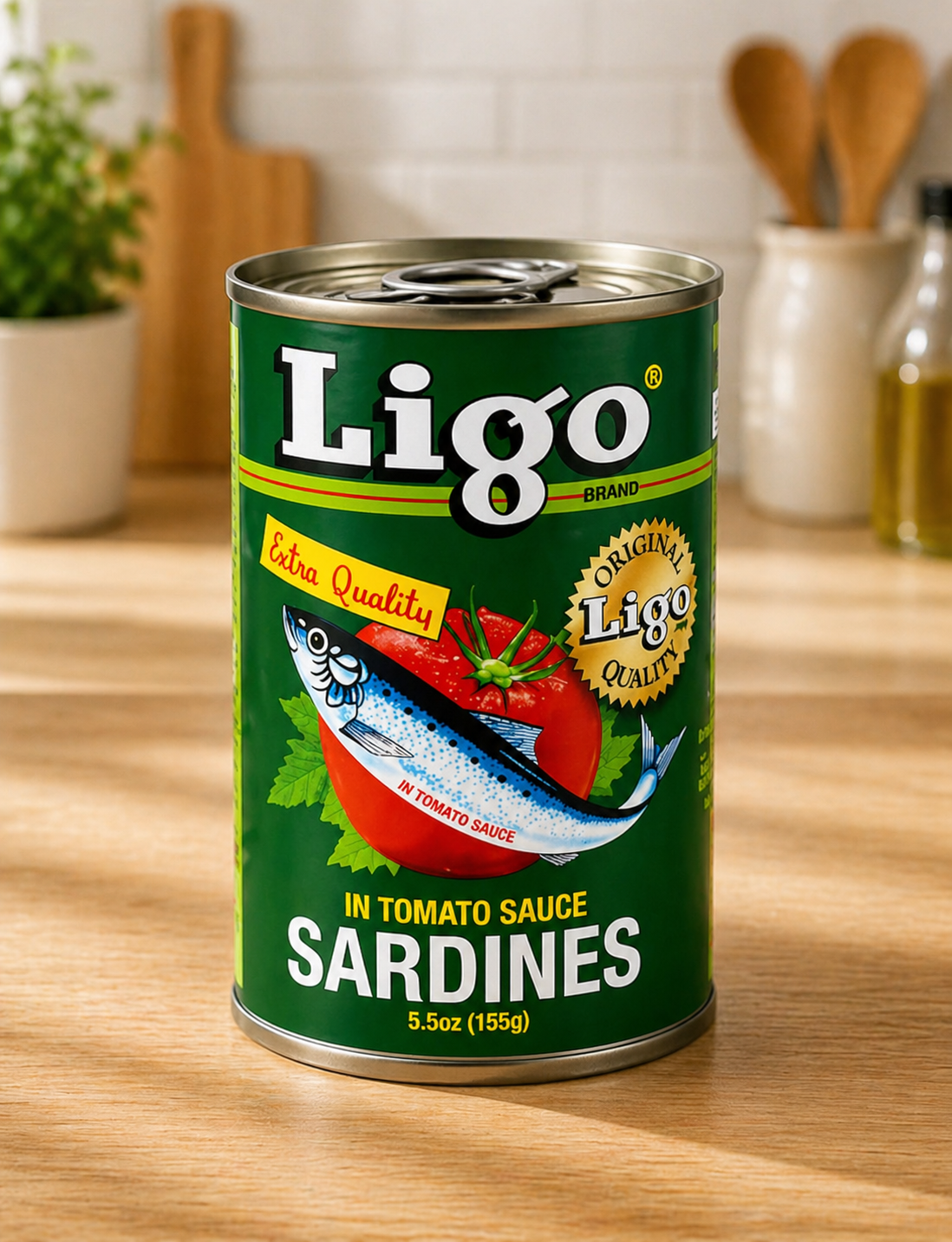 Ligo - Sardinas sa Tomato Sauce Berde