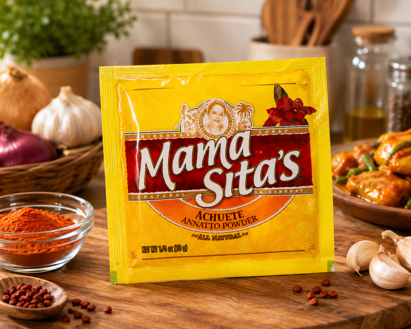 Mama Sita's Annatto Powder (Achuete Powder) 10g – Natural Food Coloring