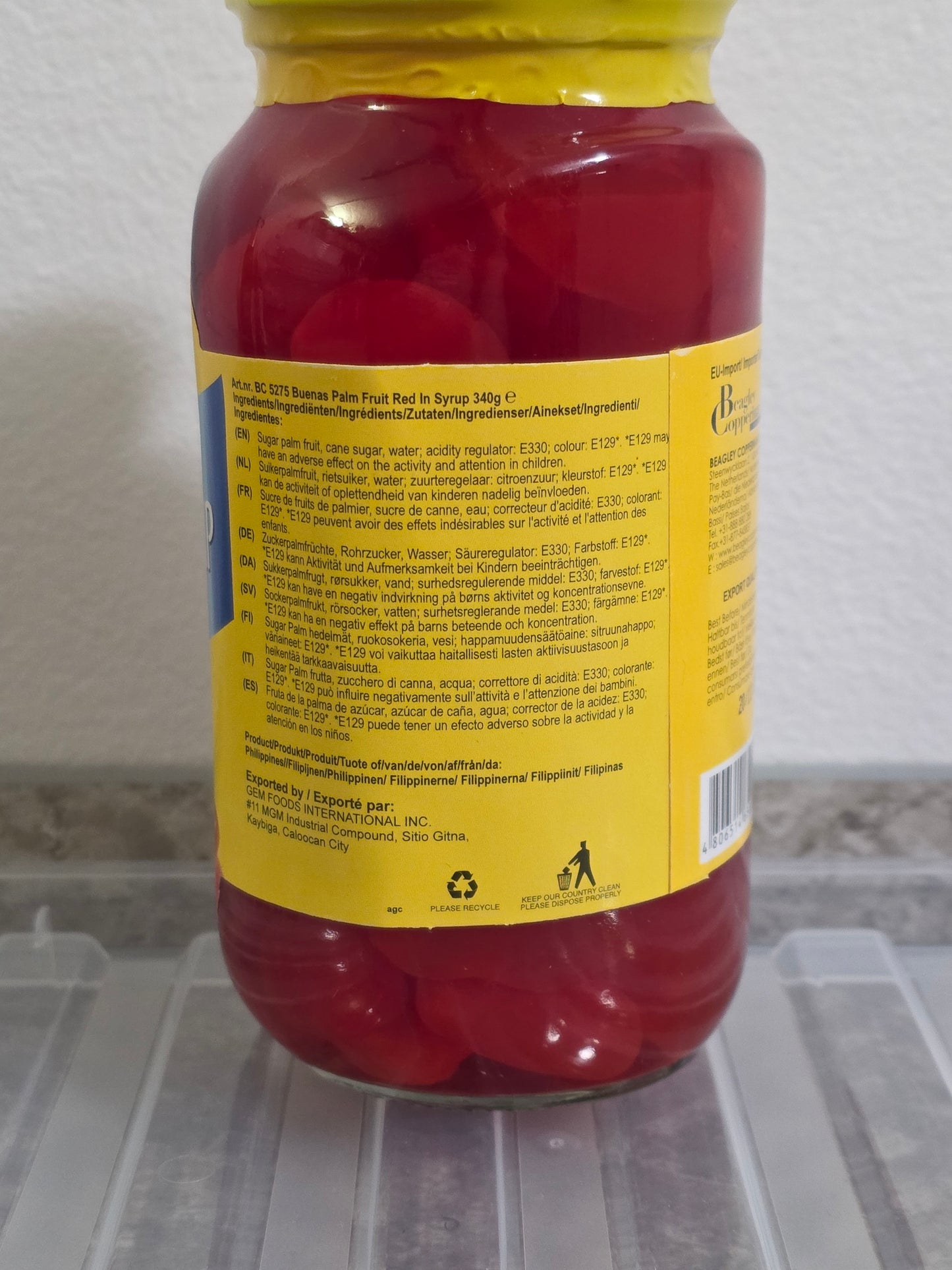 Buenas - Kaong Palm Fruit Red Jar 340g