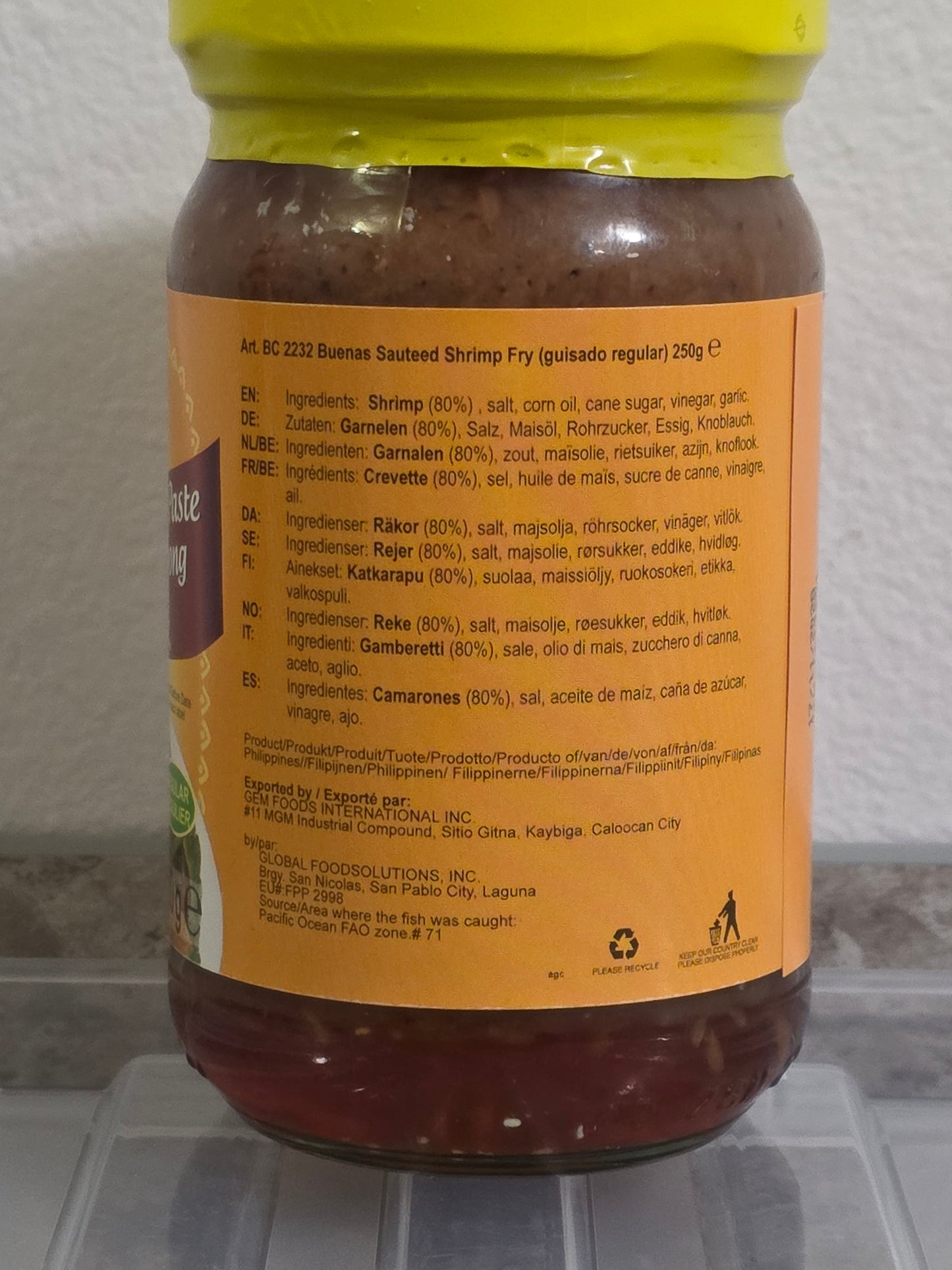 Buenas - Sauteed Shrimp Paste (Ginisang Bagoong) 250g