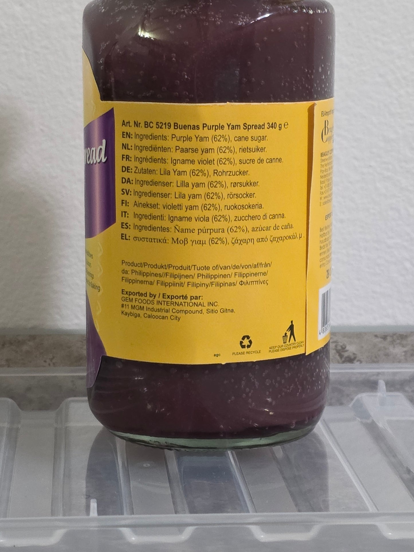 Buenas - Sweet Purple Yam (Ube) Spread 340g